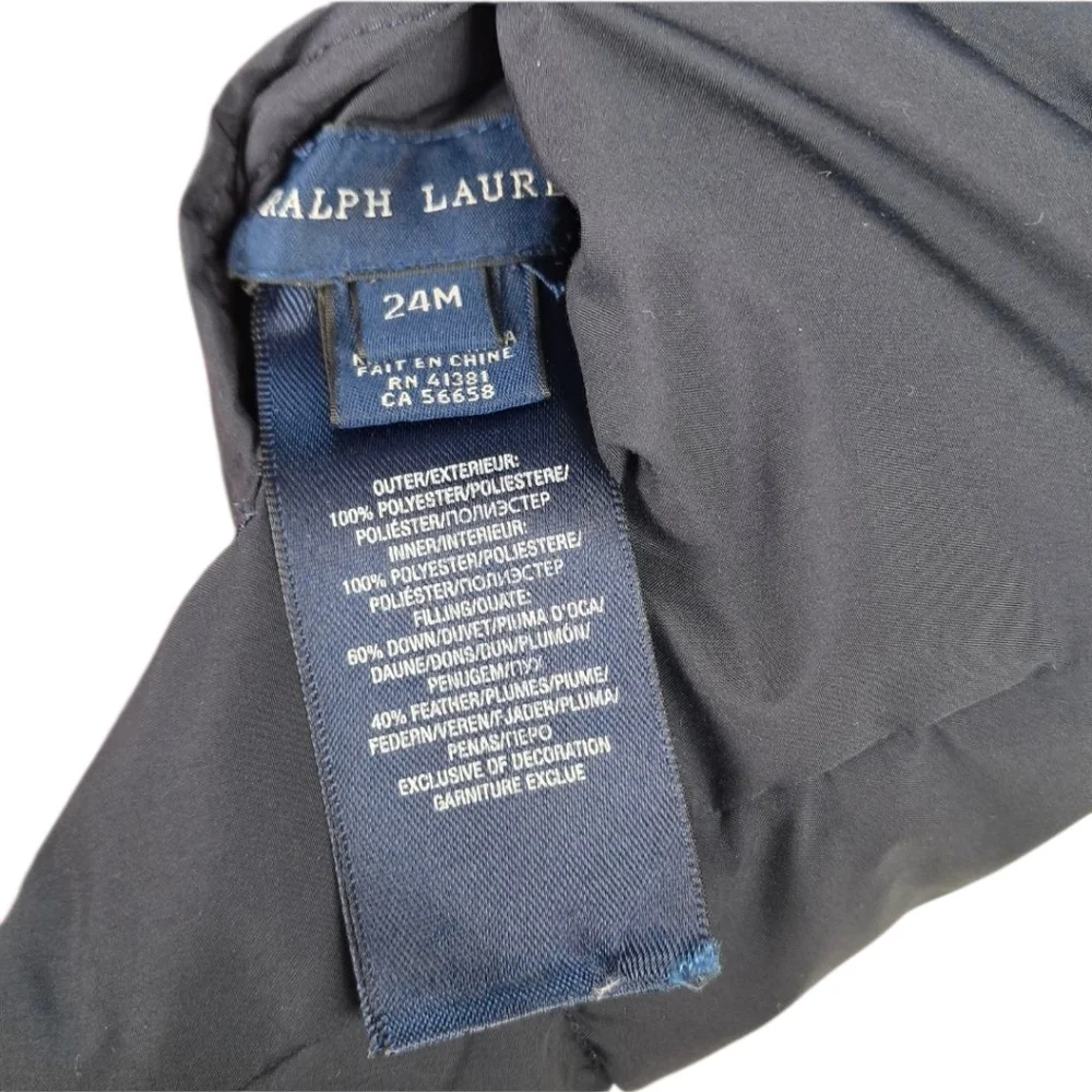Ralph Lauren Navy Puffer Vest Size 24 Months